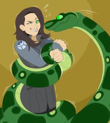 agents_of_shield black_hair bondage coils femsub glycon kaa_eyes marvel_comics melinda_may_(marvel) one_eye_open original plsgts resisting restrained snake