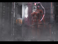  3d bodysuit breasts collar expressionless female_only femsub genderswap giantess gloves helmet honey_select_2 jewelry large_breasts original pasties personification seh_(artist) standing tech_control ultraman visor 