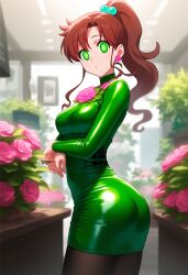 ai_art corruption cx9000_(generator) glowing latex plant sailor_jupiter sailor_moon_(series)