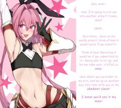  androgynous armpits astolfo_(fate/grand_order) blush bunny_ears caption caption_only fate/grand_order fate_(series) femboy glowing glowing_eyes hypnofyre_(manipper) hypnotic_armpits hypnotic_smell long_hair maledom manip nanakaku open_mouth pink_eyes pink_hair pov pov_sub smile suit text trap 