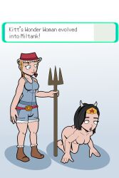  cow_girl dc_comics hucow isankura kitt_(pokemon) nintendo pet_play pokemon pokemon_champions super_hero wonder_woman 