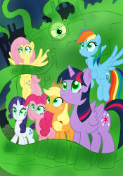  absurdres androgynous androgynous_dom animals_only applejack blonde_hair curly_hair edcom02_(colourist) femsub fluttershy freckles glowing glowing_eyes hat horns horse jmkplover multicolored_hair my_little_pony pegasus pink_hair pinkie_pie purple_hair rainbow_dash rainbow_hair rarity straight-cut_bangs tentacles the_brain-eating_evil_meteor the_grim_adventures_of_billy_and_mandy twilight_sparkle unicorn wings 