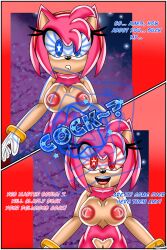  absurdres amy_rose bottomless breasts comic dialogue drool empty_eyes exkaizuhan female_only femsub furry glowing_eyes happy_trance hedgehog_girl large_breasts nude open_mouth pussy smile sonic_the_hedgehog_(series) spiral_eyes symbol_in_eyes text topless 