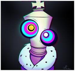 abstraction_(the_amazing_digital_circus) grey_background kinger looking_at_viewer male_only malesub ring_eyes screaming_alice signature solo the_amazing_digital_circus