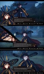 dialogue eye_roll fate/samurai_remnant hat humiliation hypnotized_dom johnsilverjr(manipper) long_hair manip night red_hair smile text whitewash_eyes