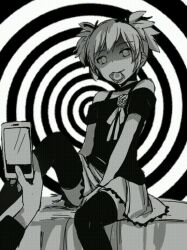  androgynous animated animated_gif assassination_classroom crossdressing cummunisticegg_(manipper) empty_eyes expressionless feminization hypnotic_screen male_only malesub manip nagisa_shiota spiral spiral_eyes symbol_in_eyes thighhighs trap twintails 