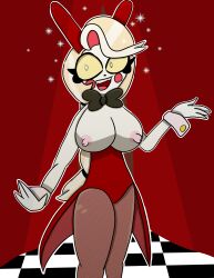  alternate_costume blonde_hair breasts bunny_ears bunny_girl charlie_(hazbin_hotel) demon demon_girl femsub happy_trance hazbin_hotel tcross 