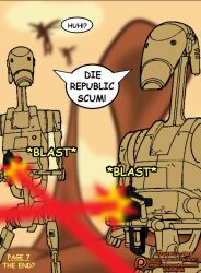  battle_droid dalo_knight dialogue gun robot star_wars text 