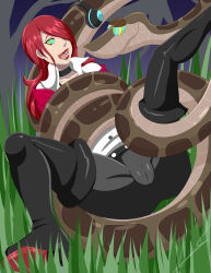 absurdres bestiality breasts cameltoe coils disney drool femsub happy_trance headphones hypnotic_eyes kaa kaa_eyes long_hair loquillo mitsuru_kirijo open_mouth persona_(series) persona_3 pussy red_hair snake the_jungle_book