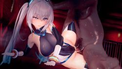  3d ahegao animated blue_eyes blush bouncing_breasts celestia_quartz clothed_sex cuffs cum cum_in_pussy drool empty_eyes eye_roll femsub gloves grey_hair heavy_eyelids high_heels koikatsu! leotard maledom moawi1 navel open_mouth opera_gloves sex spread_legs squirting thigh_boots thighhighs tongue tongue_out twintails ugly_bastard video 