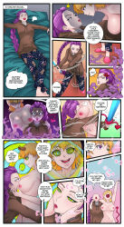 accidental_hypnosis azmidiot bottomless hypnotic_music kaa'lin kpop_demon_hunters nude ring_eyes rumi_(kpop_demon_huunters) succubus topless