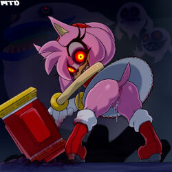  amy_rose anus ass aware blood body_control boom_boo cum cum_in_pussy death drool evil_smile femsub furry hedgehog_girl marthedog nightmare_fuel possession pussy pussy_juice sharp_teeth smile sonic_the_hedgehog_(series) spread_legs tagme tail tears unhappy_trance 