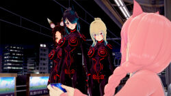 blake_(blakiee) cat_ears crimson_lullaby dronification jamie_(blakiee) latex liz_(blakiee) milena milena_(milena)