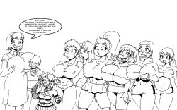  bimbofication crazycowproductions dress goblin goblin_girl happy_trance huge_breasts lineart maledom miniskirt multiple_girls multiple_subs original panties pregnant shorts size_difference sweater tank_top text tube_top 