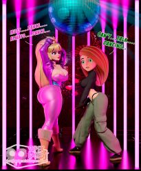  3d ass blender blonde_hair dancing gravity_falls kim_possible kim_possible_(series) pacifica_northwest red_hair supercasket text 