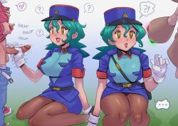  alien beheeyem breasts confused cum dazed drool empty_eyes femsub glowing glowing_eyes gmun handjob hypnotic_light kneeling large_breasts multicolored_eyes nintendo officer_jenny open_mouth pantyhose penis pokemon pokemon_(anime) police_uniform policewoman tight_clothing uniform 
