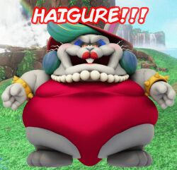 3d animated_gif bbw bunny_ears bunny_girl female_only femsub furry green_hair haigure hat leotard madame_broode makeup milf necklace nintendo sleepyheadrequiem solo super_mario_bros. super_mario_odyssey wrist_band