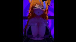  animated heart_eyes looking_at_viewer masturbation meowlesty orange_hair spiral_eyes tagme topless video vrchat 