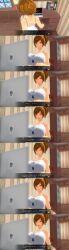 3d absurdres breasts cleavage comic custom_maid_3d_2 dialogue kamen_writer_mc large_breasts rika_(made_to_order) screenshot text