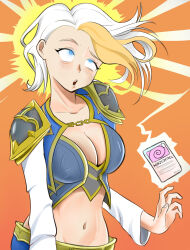 card eye_roll gameplay_mechanics glatu hearthstone jaina_proudmoore white_hair world_of_warcraft