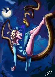 bare_legs bare_shoulders barefoot carlo_robb_(colorist) colorrings crossover disney dress drool feet femsub frozen happy_trance jungle kaa kaa_eyes legs lipstick makeup maledom nail_polish night open_mouth outdoors pale_skin platinum_blonde_hair queen_elsa ring_eyes singing smile snake symbol tail the_jungle_book toenail_polish tongue trees
