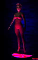 3d bottomless breasts femsub floating glowing nude short_hair spread_legs topless voyer