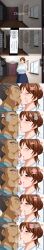 absurdres age_difference altered_common_sense breath brown_hair cheating closed_eyes clothed dialogue english_text femsub hard_translated kissing maledom megumi_mazaki milf mr._manager_(saimin_reifu) netorare red_eyes saimin_reifu short_hair talisman text tomite translated ugly_bastard