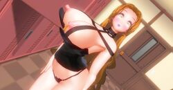  3d blonde_hair blush condom condom_accessories custom_maid_3d_2 earrings empty_eyes erect_nipples exposed_chest expressionless femsub huge_breasts kamen_writer_mc locker_room makeup midriff nipples panties purple_lipstick rika_(made_to_order) screenshot shrunken_irises standing standing_at_attention tagme underwear very_long_hair 