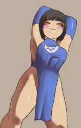  absurdres androgynous animated animated_gif armpits arms_above_head black_hair brown_hair chara_(undertale) closed_eyes femdom frisk_(undertale) malesub opera_gloves penis possession pstash red_eyes simple_background smile solo undertale 