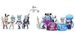  ahoge alternate_costume angry arm_warmers arms_behind_back bangs bare_shoulders bedaaa1234 before_and_after blonde_hair blue_eyes blush boots breast_sucking bunny_ears cat_ears cat_girl censored chibi cleavage corruption drool elekshar_(c_usui) expressionless fake_animal_ears female_only femsub flower flower_in_hair garter gloves green_eyes hair_ornament huge_breasts hyper_breasts jacket japanese_text jellyfish knee-high_boots large_breasts leotard long_hair milking multicolored_hair multiple_girls multiple_methods_of_hypnosis multiple_subs nipples open_mouth opera_gloves original pantyhose phyllis_(bedaaa1234) princess_lushete_(lily_poemer) resisting restrained see-through sex_machine short_hair simple_background slime spread_legs staff standing sword tech_control tentacles thick_thighs thigh_boots thighhighs topless torn_clothes vaginal visor weapon white_background white_hair wide_hips yellow_eyes 