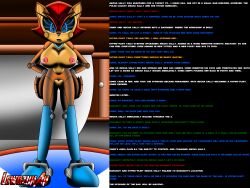  absurdres bottomless breasts chipmunk_girl dialogue exkaizuhan femsub furry maledom mecha_sally nude pov sally_acorn sonic_the_hedgehog sonic_the_hedgehog_(series) spiral_eyes symbol_in_eyes tech_control text topless 
