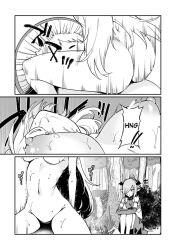 akatsuki_(furoufushi) ass breasts comic cowgirl_position english_text femsub fujihan furoufushi_shoujo_no_naedoko_ryokouki happy_trance heart_eyes hypnotic_smell large_breasts long_hair monochrome mushroom navel nipples nude official plute_(furoufushi) sex short_hair smile symbol_in_eyes vaginal