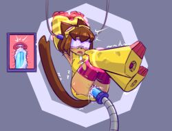  bondage cat_girl clothed_sex drool female_only femsub furry gameoverse kit_bodega_(gameoverse) ninebuttom resisting restrained sex_machine tech_control unhappy_trance upskirt visor wires x-ray 