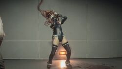3d blood boots bow_tie breasts corruption dead_or_alive dead_source femsub gloves leotard marie_rose miniskirt nemesis_alpha nightmare_fuel opera_gloves parasite rermodv resident_evil resident_evil_3_remake resisting screenshot skirt small_breasts standing thighhighs video_game virus vore zombie
