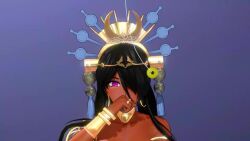  3d animated anklet arm_bands belt black_hair bracelet bracers breasts circlet coin earrings egyptian erection farah femsub goblin gold headdress high_heels huge_breasts huge_nipples jewelry legend_of_queen_opala long_hair maledom midriff mmd music navel nimure_hd nipples nude orgasm pendulum penis pink_eyes pussy sex sitting sound spread_legs squatting thighs vaginal video 