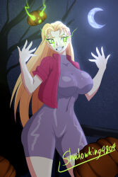  blonde_hair evil_smile femsub green_eyes halloween kenichi_the_mightiest_disciple miu_furinji possession shadowking4804 