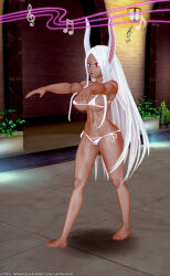  3d bunny_ears bunny_girl dark_skin empty_eyes femsub hypnotic_music large_breasts latinkaixa my_hero_academia rumi_usagiyama swimsuit zombie_walk 