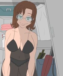 absurdres empty_eyes femsub green_eyes lillytank nightgown original short_hair