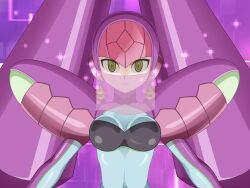  corruption earrings empty_eyes k0n0n luna_platz megaman_(series) megaman_star_force naga_girl possession queen_ophiuca sequence snake_girl transformation veil 