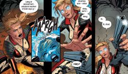  blonde_hair cassandra_lang comic david_marquez expressionless glowing glowing_eyes justin_ponsor marvel_comics official super_hero text traditional 