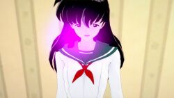 3d brown_hair femsub green_hair inuyasha_(series) kagome_higurashi long_hair sonrio12