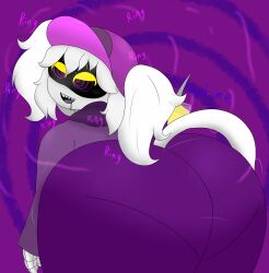 ass ass_focus clothed dazed drool femsub happy_trance hat hoodie huge_ass hypnotic_audio murder_drones projectfuntime purple_eyes robot_girl serial_designation_j spiral_eyes tail twintails white_hair 