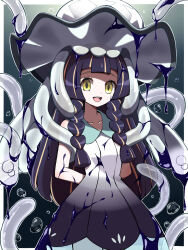  androgynous androgynous_dom artist_request black_hair blonde_hair corruption femsub lillie_(pokemon) nintendo pokemon pokemon_(creature) pokemon_sun_and_moon slime tentacles twintails ub-01 