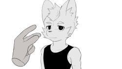  animated blush collarbone drool finger_snap furry happy_trance heart heart_eyes instant_loss male_only malesub open_mouth original phantom_hand pink_eyes potato_12_13 ring_eyes short_hair smile sound spiral_background symbol_in_eyes tagme tank_top video wolf_boy 
