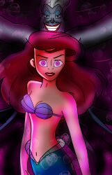  ariel bubble disney femdom femsub glowing_eyes mermaid navel snarkynerd the_little_mermaid unhappy_trance ursula 