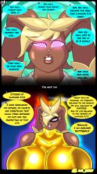  al_gx bunny_girl comic dialogue femsub furry huge_ass huge_breasts huge_lips large_ass leotard lopunny malamar mega_lopunny milf nintendo pokemon spiral_eyes super_hero transformation 
