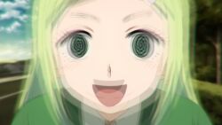 femdom green_hair planet_with screenshot shiraishi_kogane spiral_eyes symbol_in_eyes