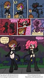 altered_common_sense before_and_after brown_hair comic corruption demon_girl femsub memetic_control midriff monster_girl mythkaz original pink_hair purple_eyes robot tech_control text transformation wings zoe_bot