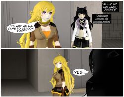  3d absurdres blake_belladonna collar comic female_only hypnotic_accessory rwby tech_control tepmarmy text yang_xiao_long 
