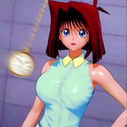  3d animated blue_eyes breasts brittany_shae_(voice) brown_hair empty_eyes femsub happy_trance hypnosex_(manipper) large_breasts manip nude pendulum pocket_watch sound tagme tea_gardner topless underwear undressing uyunsyu_(manipper) video voice_acted yu-gi-oh! 